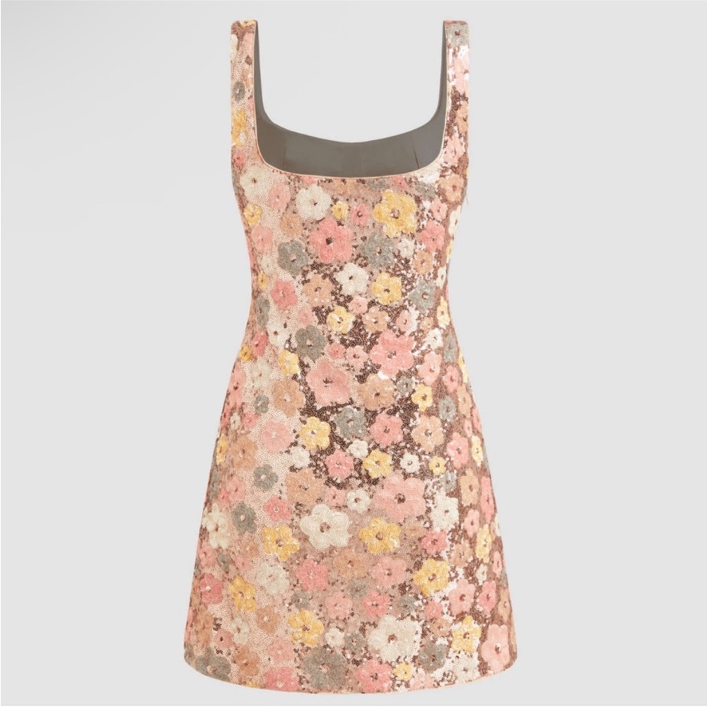 Cider Floral Sleeveless Sequin Mini Dress